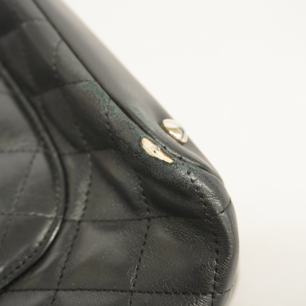 CHANELAuth Ligne Cambon Women's Undefined,Leather Tote Bag Black - Picture 6 of 10